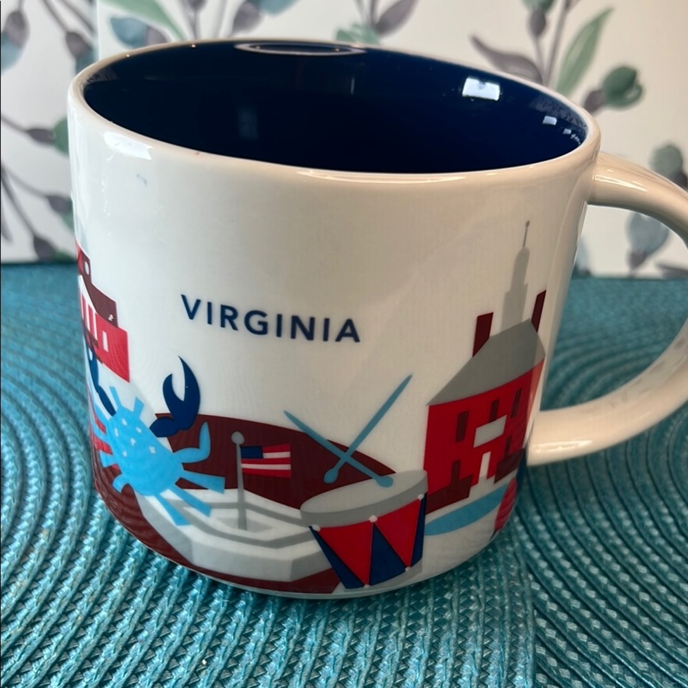 Starbucks You are Here Collection Blue White I Virginia Mug with Coastal Design - Picture 3 of 16